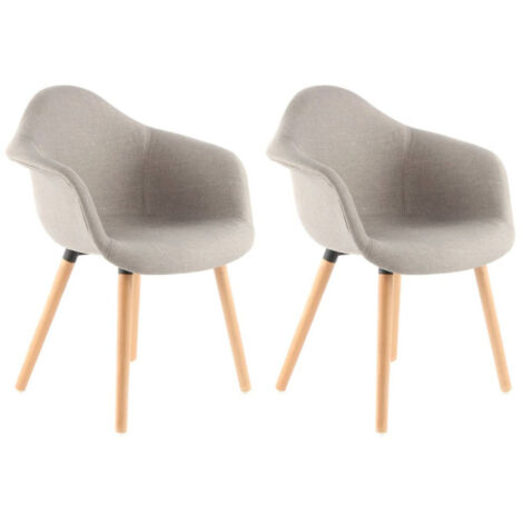 Lot de 2 Chaises Design "Winston" 80cm Beige