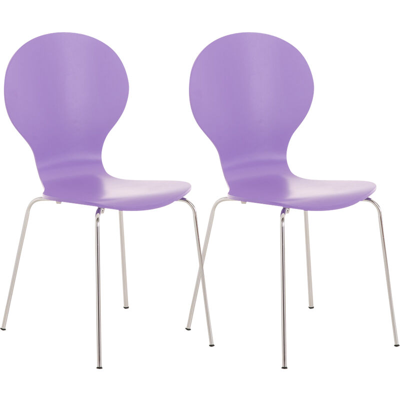 CLP - Définissez 2 chaises empilables avec une conception ergonomique et élégante disponibles différentes couleurs colore : Violet