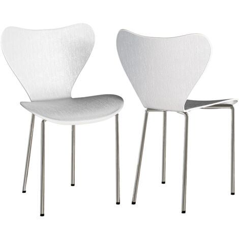 Lot de 2 Chaises Empilables en Polypropylène Renforcé - Design Moderne pour Cuisine/Salle de Réunion/Bibliothèque, Gain de Place Maximal & Confort Optimal