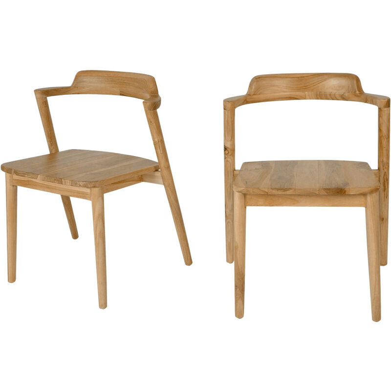Lot de 2 chaises en teck - Bois - JOKO