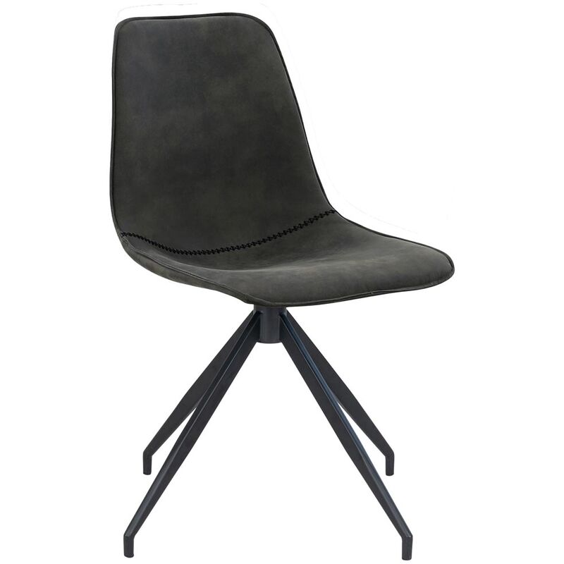 Monaco chaise de salle à manger pied pivotant gris.