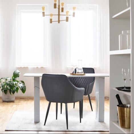 Lot de 2 Chaises/Fauteuils Louisa Noir