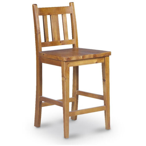 Lot de 2 chaises haute - Bois - Marron - Décoration d'Autrefois