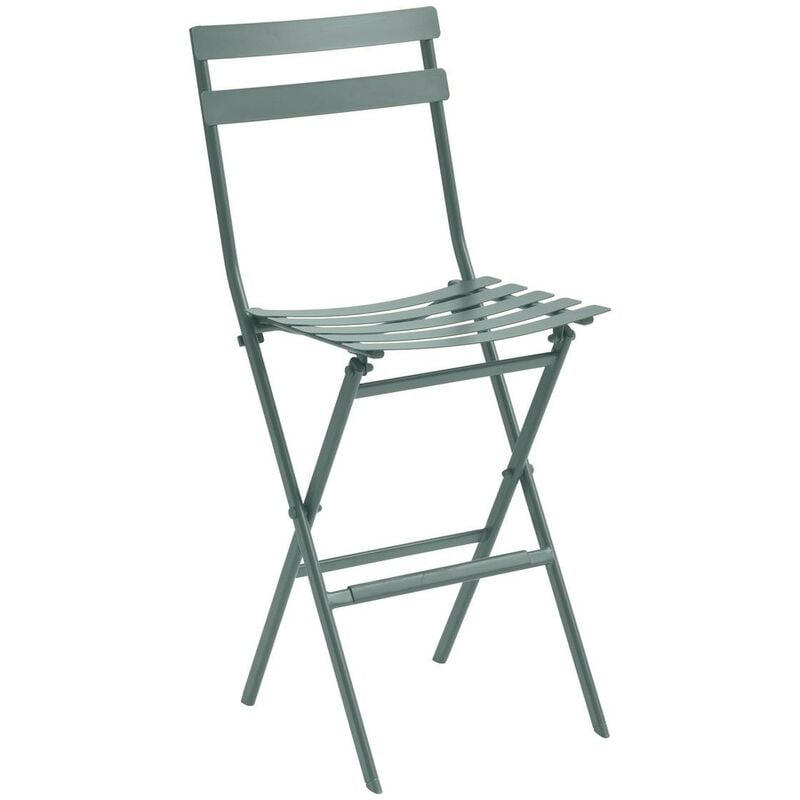 Hesperide - Lot de 2 chaises hautes pliantes de jardin Greensboro vert olive en acier traité époxy - Hespéride - Vert olive