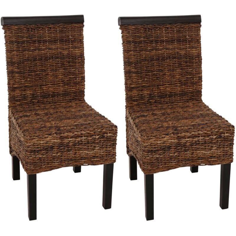 Jamais utilisé] Lot de 2 chaises M45, banane tressée, 47x54x93cm, pieds foncés, sans coussin