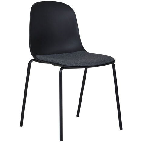 Lot de 2 chaises MADALENA – Gris ou Noir-Noir