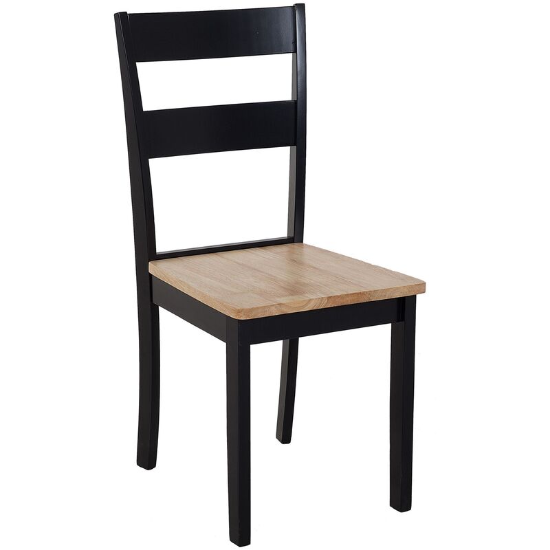 Lot de 2 chaises marron clair et noires GEORGIA Lot de 2 chaises marron clair et noires GEORGIA