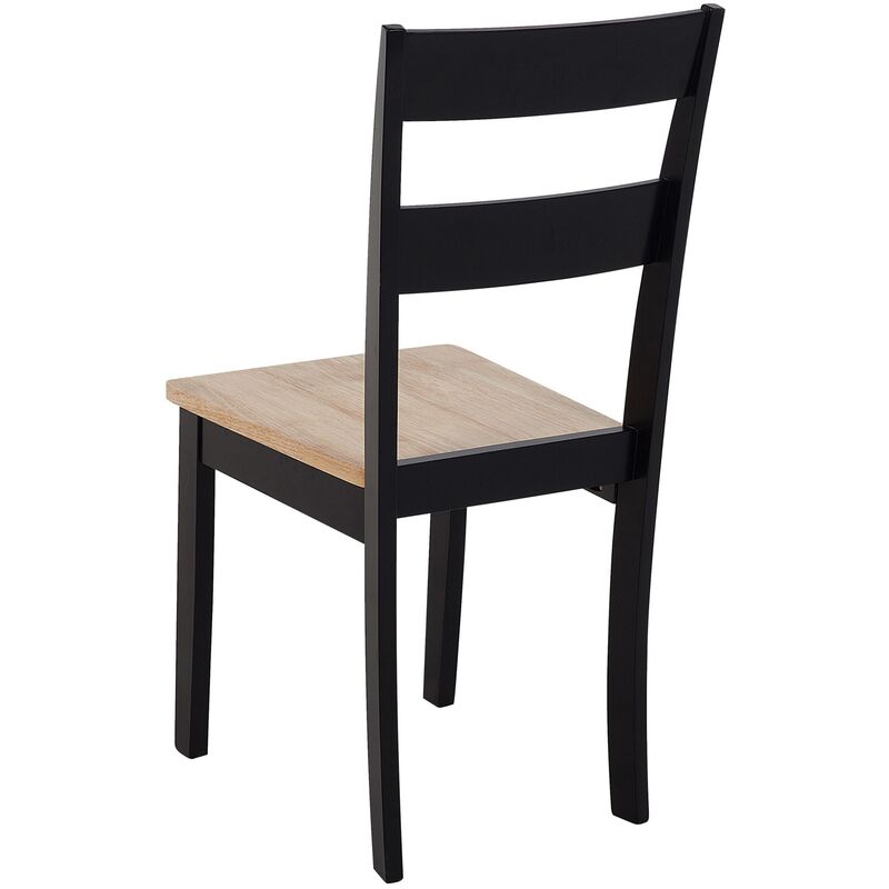 Lot de 2 chaises marron clair et noires GEORGIA Lot de 2 chaises marron clair et noires GEORGIA