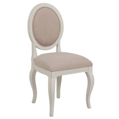 Lot de 2 chaises médaillon - Bois - Blanc - Interior's