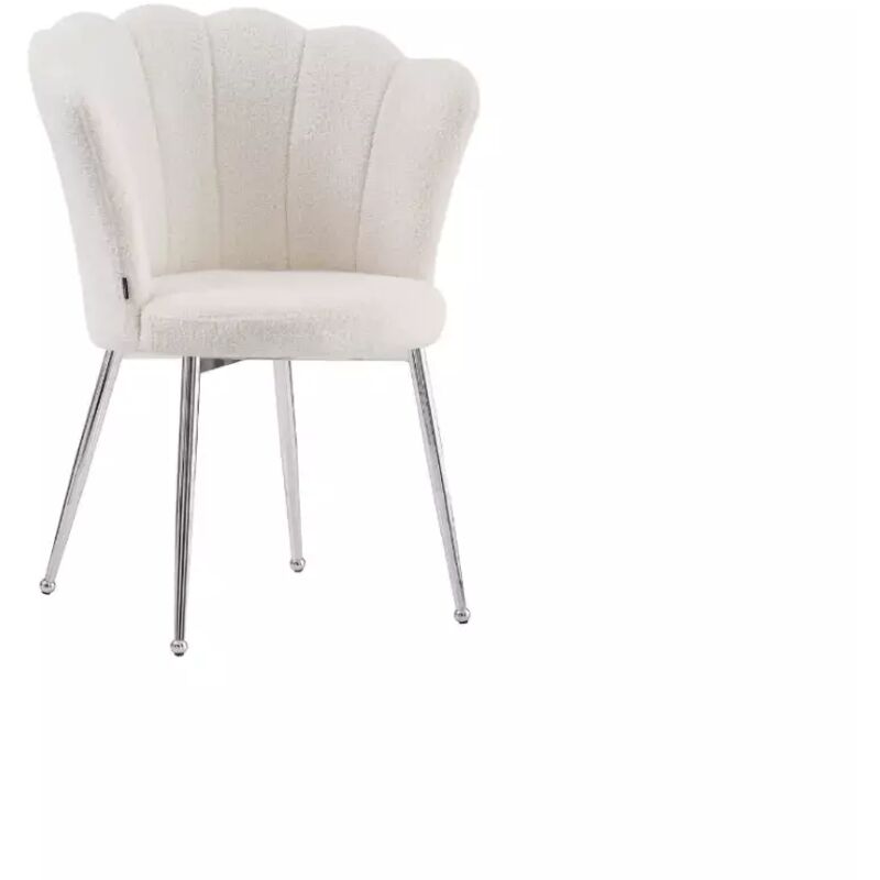 Lot de 2 chaises NYMPHEA Chrome Molletonnée Doudou