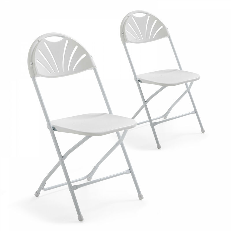 Rekkem - Lot de 2 chaises pliantes ajourées