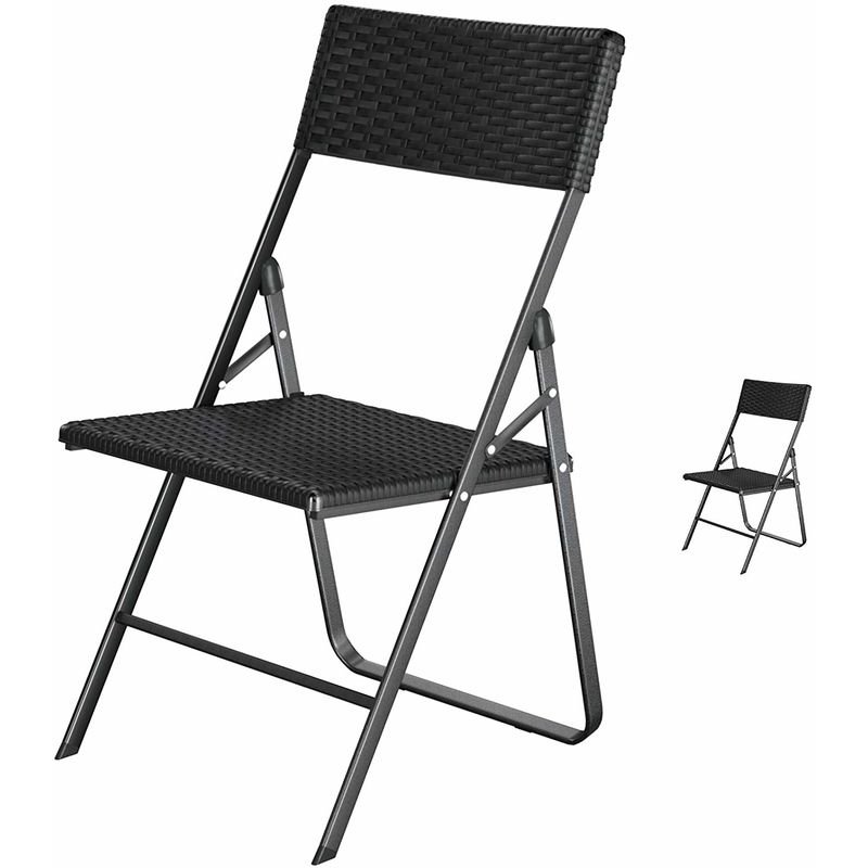 BALCON Chaise Chaise de cuisine Pliable Chaise Chaise Pliante Noir Pour Camping /& JARDIN
