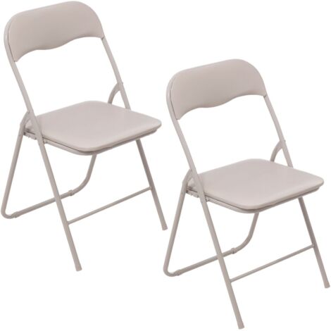 Lot de 2 chaises pliantes d'appoint en PVC