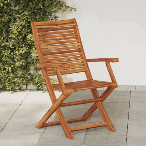Lot de 2 Chaises pliantes de jardin,Siège de Terrasse Chaise d'extérieur avec accoudoir CFW90887