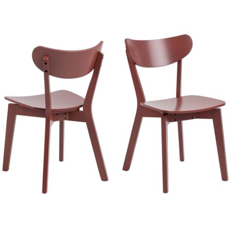 Lot de 2 chaises repas 45x55x79,5 cm décor terracotta - SELDA