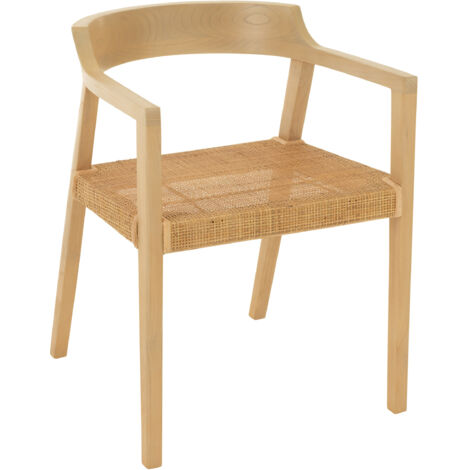 Lot de 2 chaises repas 55x71 cm en teck naturel - IRIELE