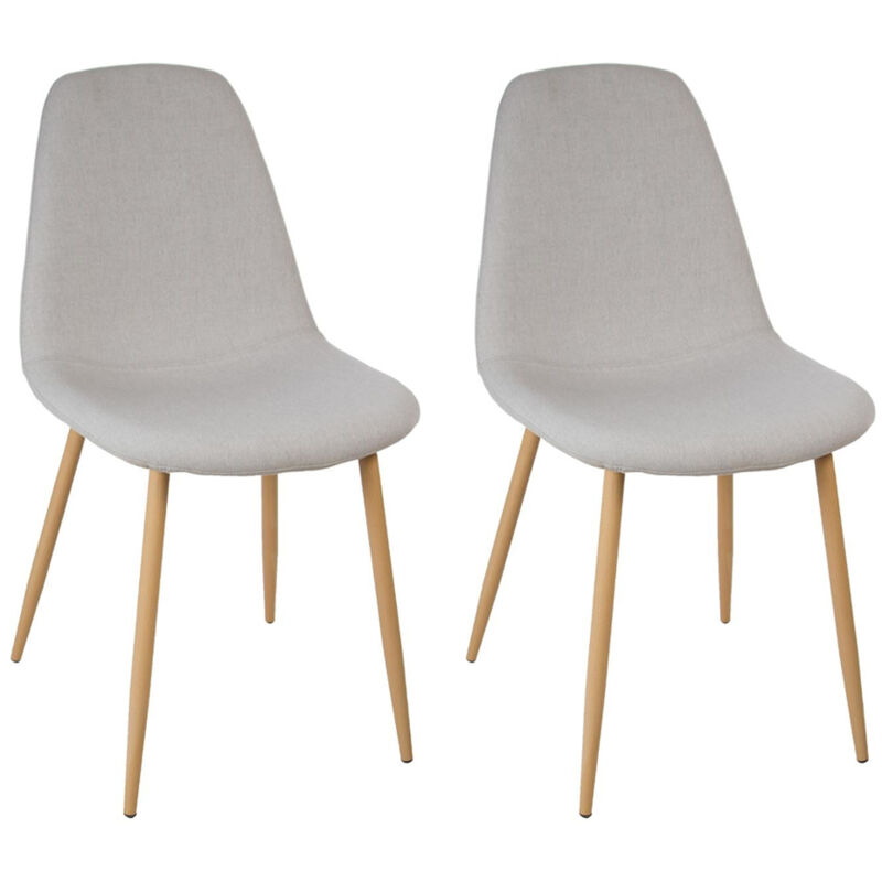 Atmosphera - Chaise Roka coloris gris clair