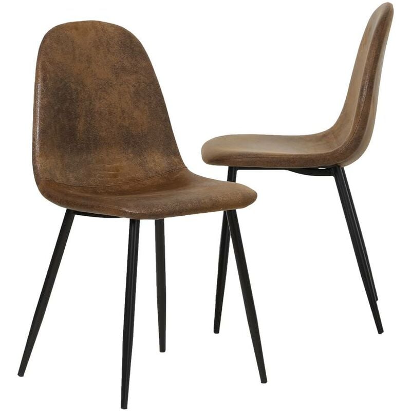 Chaise marron Copenhague (lot de 2)