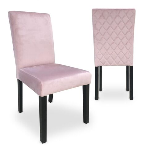 Lot de 2 chaises Shaliman Velours Rose