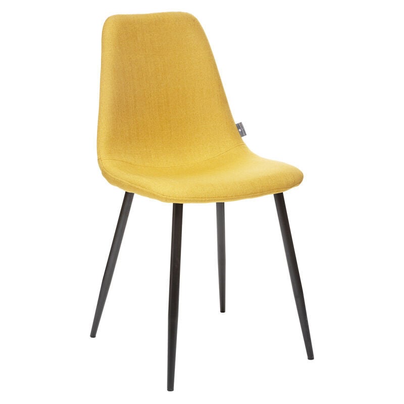 Atmosphera - Lot de 2 chaises style scandinave Tyka Couleur: Jaune