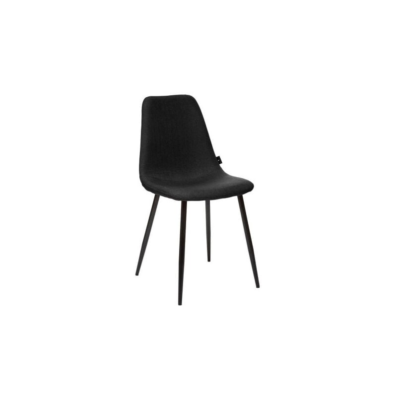 Atmosphera - Lot de 2 chaises style scandinave Tyka Couleur: Noir