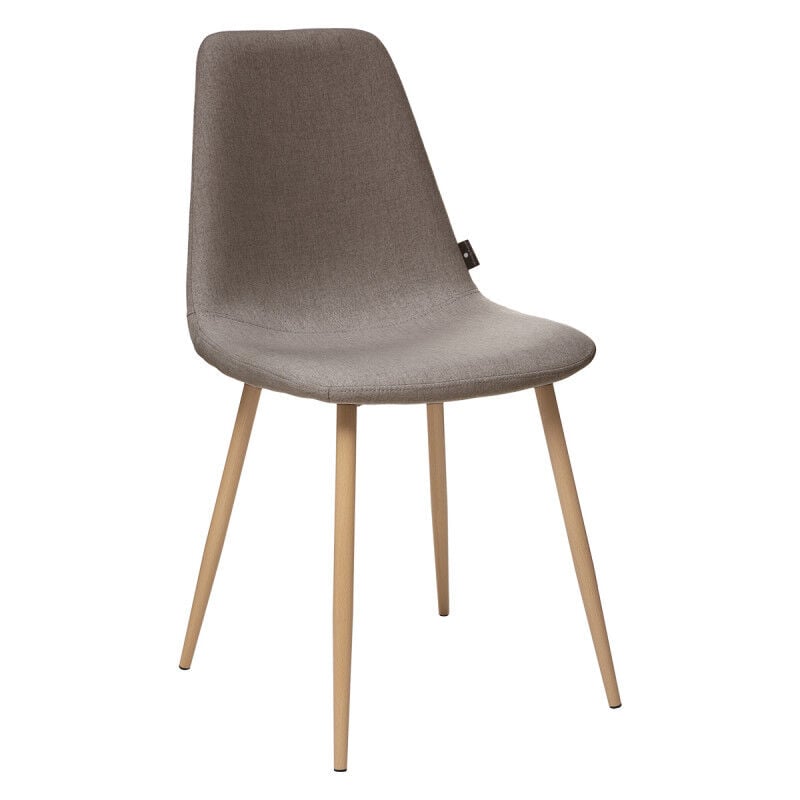 Atmosphera Créateur D'intérieur - Lot de 2 chaises style Vintage Marylin pieds métal imitation hêtre Atmosphera - Couleur: Taupe - Taupe