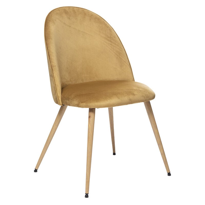 Atmosphera Créateur D'intérieur - Lot de 2 chaises velours 'Slano' Atmosphera - Couleur: Cumin