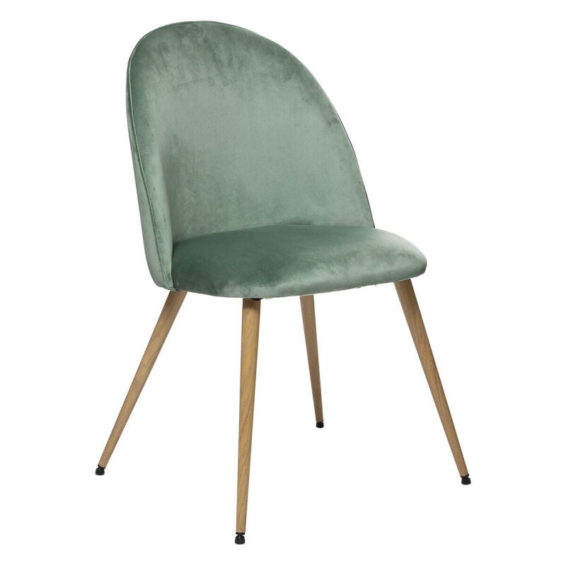 Atmosphera Créateur D'intérieur - Lot de 2 chaises velours 'Slano' Atmosphera - Couleur: Céladon