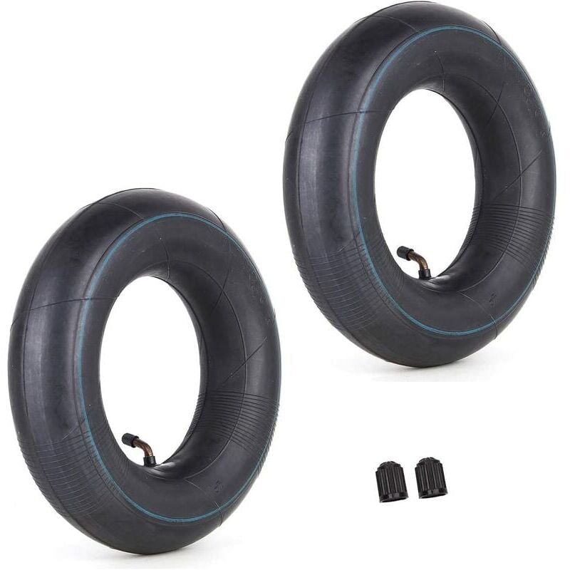 Lucky-88 - Lot de 2 Chambre à air 4,00/3,50-6 350/400-6 3.50-6 4.00-6 4.10-6 avec tige de valve coudée TR87 Remplacement pour camions à main