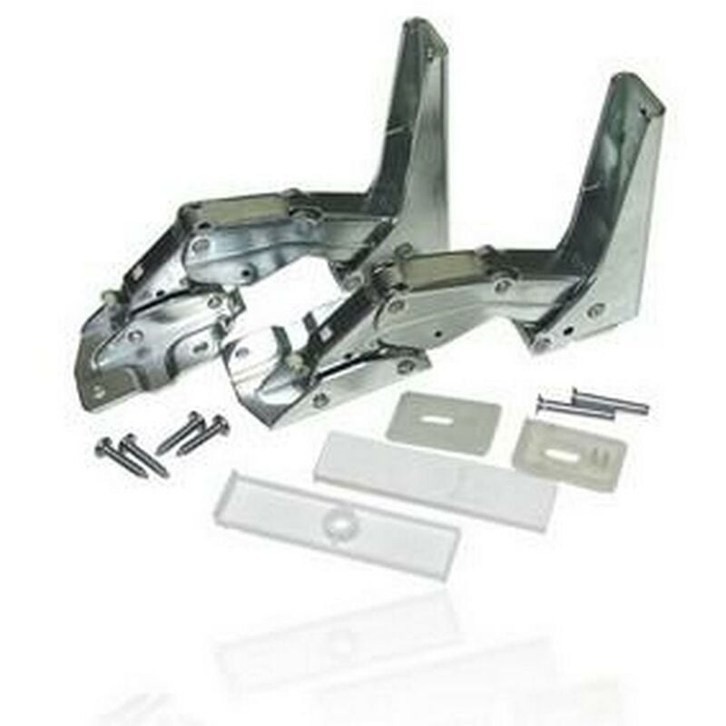 Lot de 2 charnières [040 2 + 040 5] (481231018626, 00483621) Réfrigérateur, congélateur BAUKNECHT, BEKO, BOSCH, GAGGENAU, GRUNDIG, IKEA WHIRLPOOL,