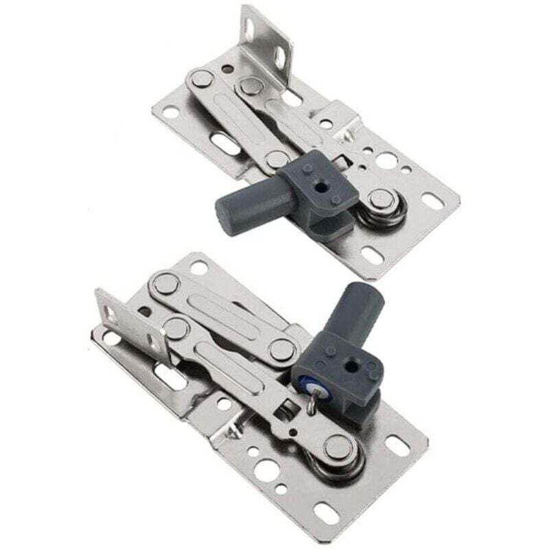 Lot de 2 Charnières à Plateau Basculant pour Tiroir d'Évier avec Clips de Fixation
