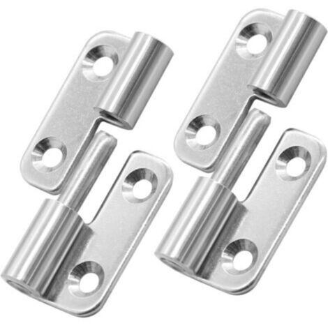 Lot de 2 charnières amovibles à gauche en acier inoxydable, 1,5 pouce, avec vis, pour petits drapeaux