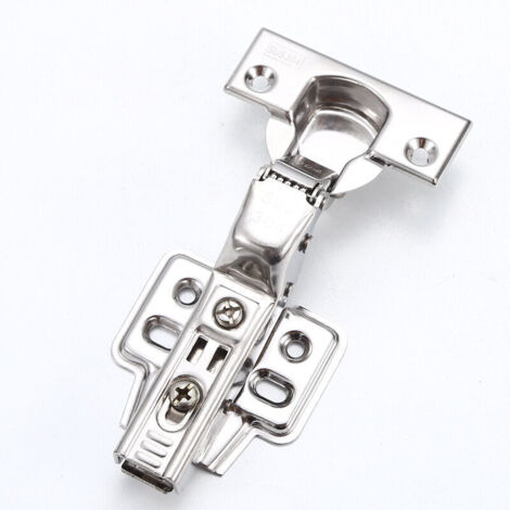 Lot de 2 charnières de porte de placard de cuisine à fermeture lente, avec mécanisme de fermeture amortie intégré (facile à installer + amovible)