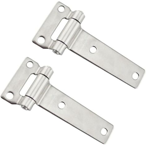 Lot de 2 charnières de porte en acier inoxydable 304 industriel, raccord de connecteur marin robuste pour van, caravane, remorque (135 x 58 mm)