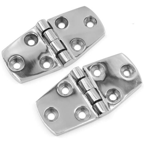Lot de 2 charnières de porte en acier inoxydable 316 marin durable pour bateau, yacht, camping-car, caravane