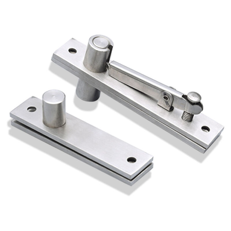 Lot de 2 charnières de porte pivotantes à 360 degrés de rotation cachée en acier inoxydable robuste avec vis de fixation (130 x 25 mm)