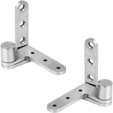 Lot de 2 charnières de porte pivotantes en acier inoxydable, 1 x gauche, 1 x droite