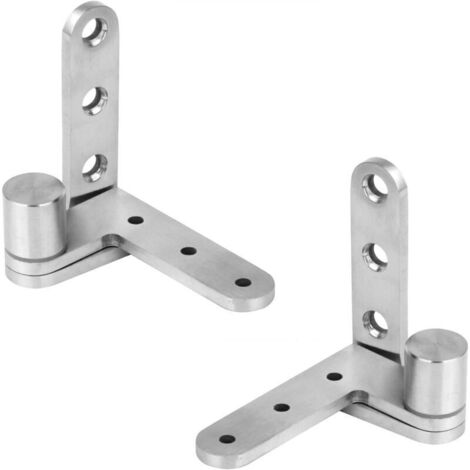 Lot de 2 charnières de porte pivotantes en acier inoxydable, 1 x gauche, 1 x droite