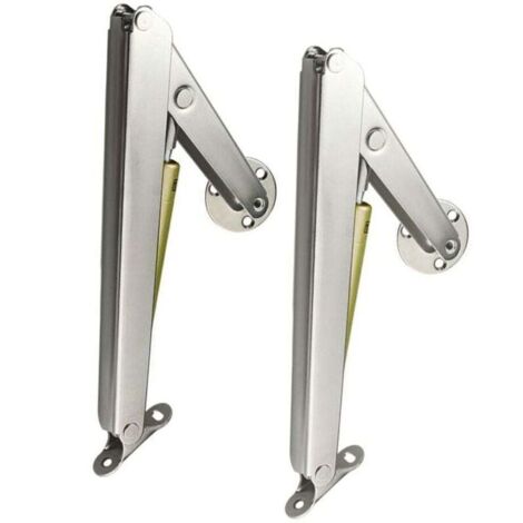 Lot de 2 Charnières de Support de Couvercle à Fermeture Douce, Vérins à Gaz Robustes avec Ressort à Gaz Sécuritaire, Tige Hydraulique avec Amortisseur Tampon pour Boîte (100N)