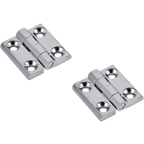 Lot de 2 charnières de trappe de bateau en acier inoxydable 304 très résistantes pour bateau, maison, armoires, terrasse (40 x 40 x 5 mm)