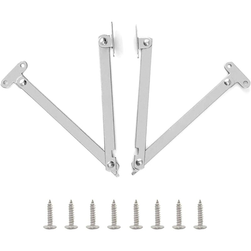Lot de 2 charnières rabattables à 180 degrés en acier inoxydable pour armoires pliantes, pour meubles, armoires, portes de placard