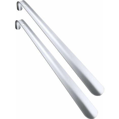 VOLAVO Lot de 2 Chausse-pieds en Acier Inoxydable à Long Manche - Poignée Confortable pour les Personnes Âgées