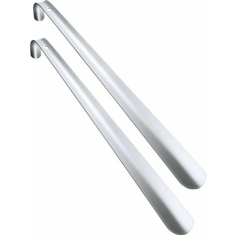 Lot de 2 chausse-pieds en acier inoxydable Chausse-pied à long manche avec poignée confortable pour les personnes âgées
