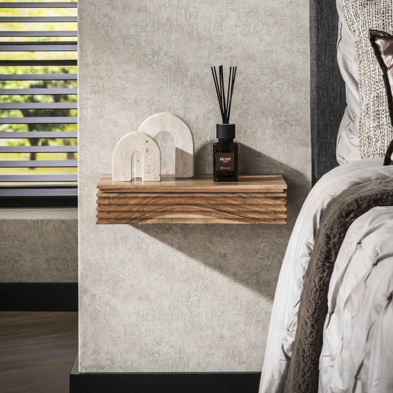 M&s - Lot de 2 chevets 1 tiroir 40x25x8 cm en acacia naturel