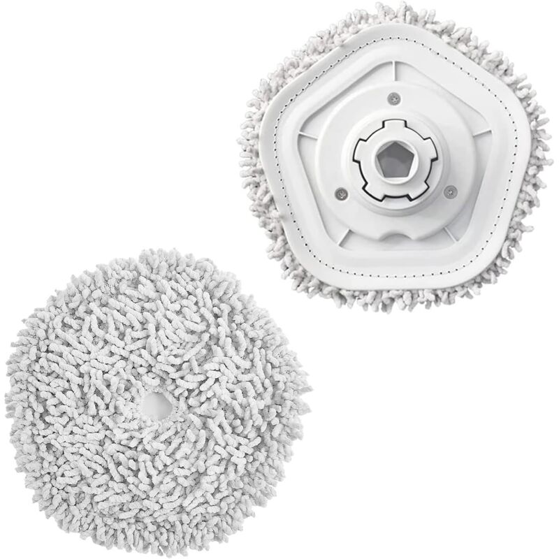 Lot de 2 chiffons de rechange Dreame W10/W10 Pro pour aspirateurs robots, tampons de nettoyage lavables pour tous types de sols