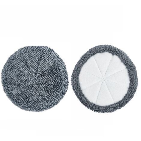 Lot de 2 Chiffons Gris à Poils Longs pour Robot Aspirateur à Vapeur ECOVACS DEEBOT N9+