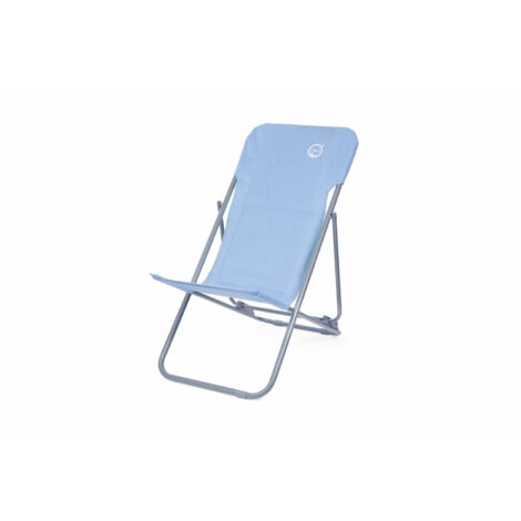 Lot de 2 chiliennes de jardin pliables - 4 positions - O'Sun - Bleu - Dimensions : 96 x 55 x 98 cm