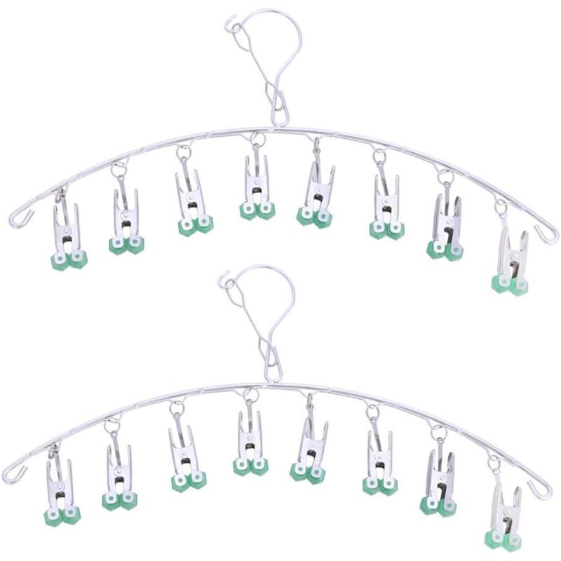 Lot de 2 cintres de séchage avec 8 cintres, support de séchage non marquant