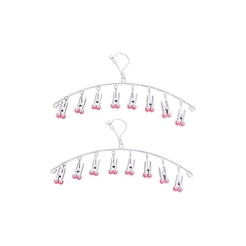 Lot de 2 cintres de séchage avec 8 cintres, support de séchage non marquant