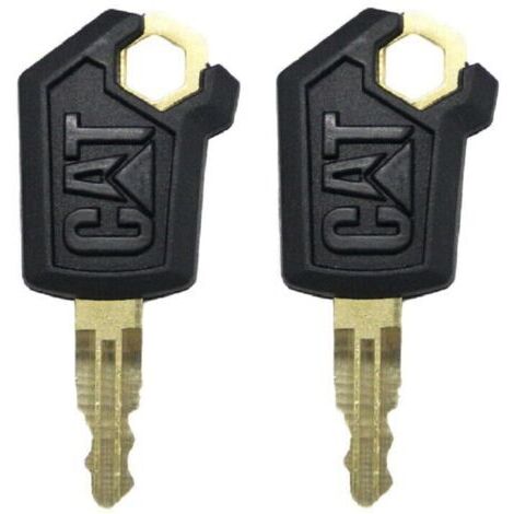 Lot de 2 clés de démarrage de rechange - Équipement lourd - 5P8500 - Pour Caterpillar (CAT), pelleteuse, camion, chargeur, dozer, skidsteers (2)